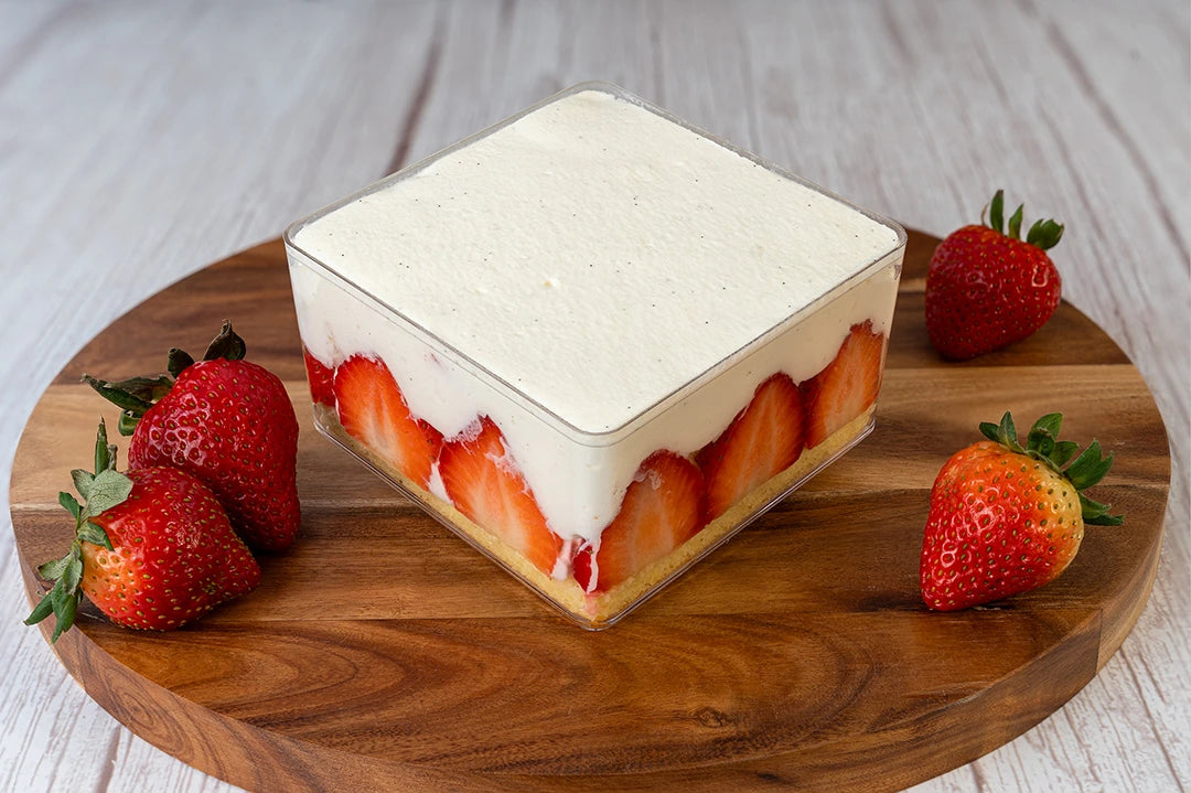 keto box cake - strawberry shortcake