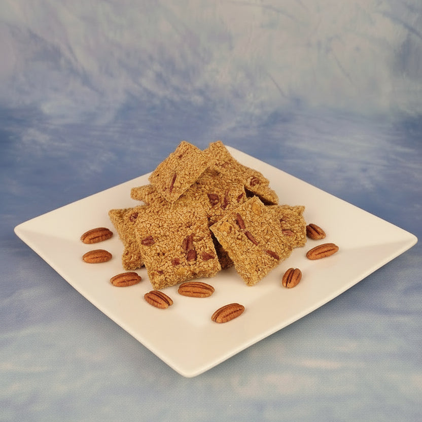 Keto White Sesame Pecan Squares