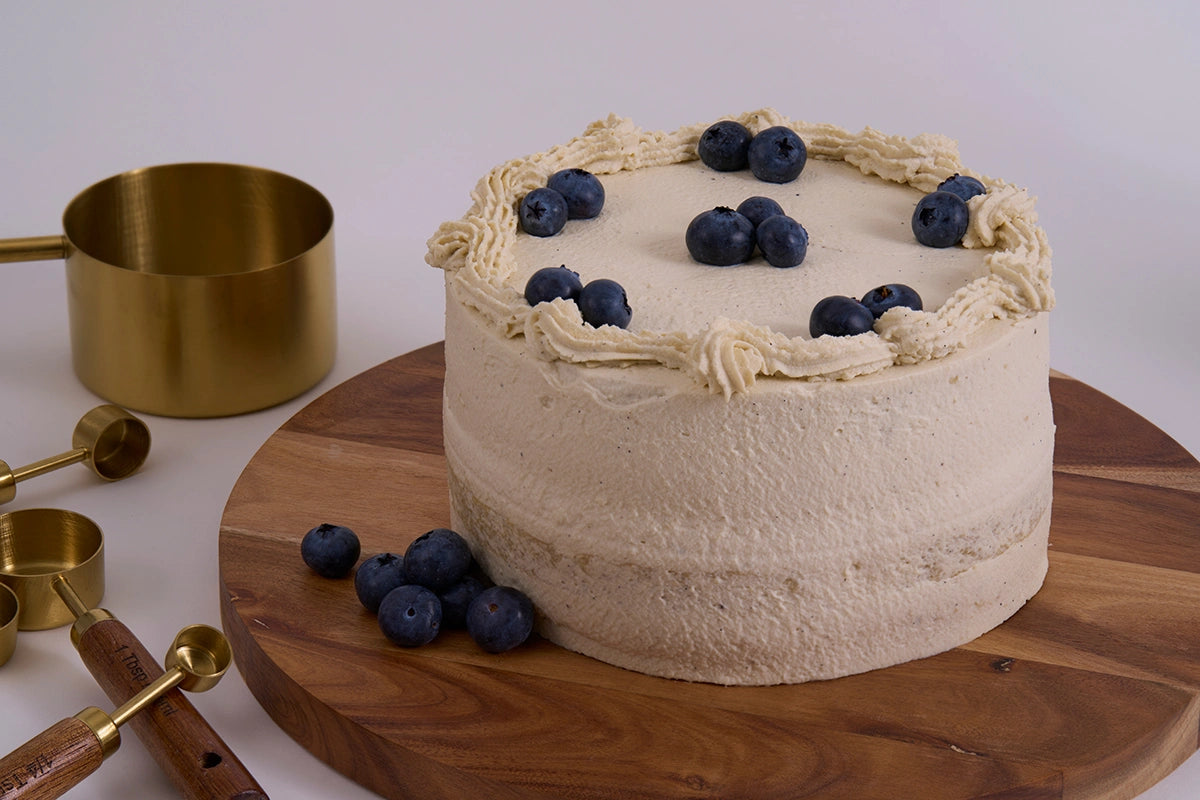 Blueberry Jasmine Milk Tea Chiffon Cake
